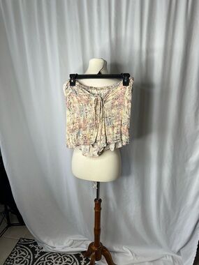 Boho Print Flowy Shorts – Size Large | Lightweight Festival Lounge Shorts
